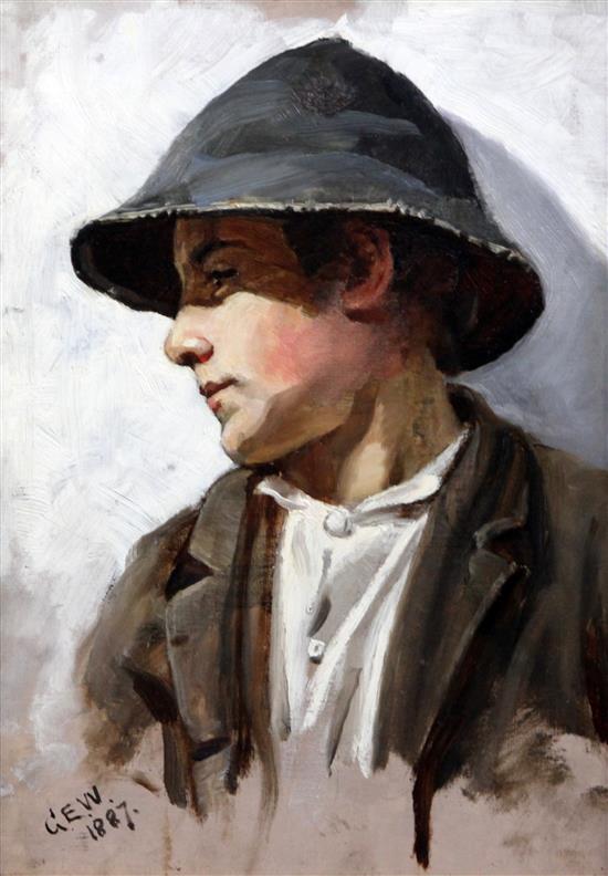 G.E. Wellesley (Exh. 1893) Sketch of a boy 13.5 x 9.5in.